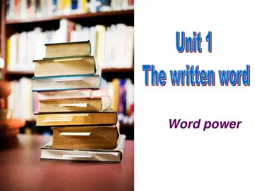 牛津版Module8_ Unit1  Word  power精品课件(共38张PPT)