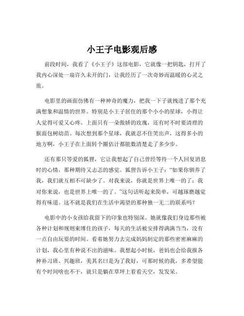 小王子电影观后感