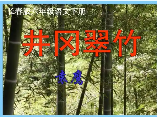 六年级下册语文优秀课件-1.1《井冈翠竹》长春版 (共18张PPT)