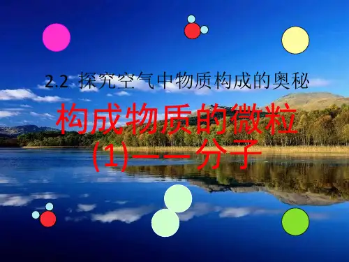 科粤版化学九年级上册2.2构成物质的微粒——分子(共25张PPT)