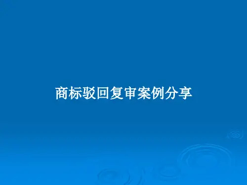 商标驳回复审案例分享PPT教案