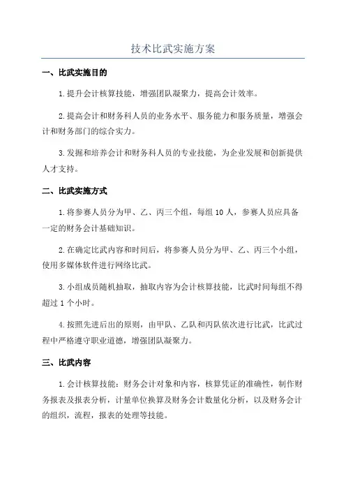 技术比武实施方案