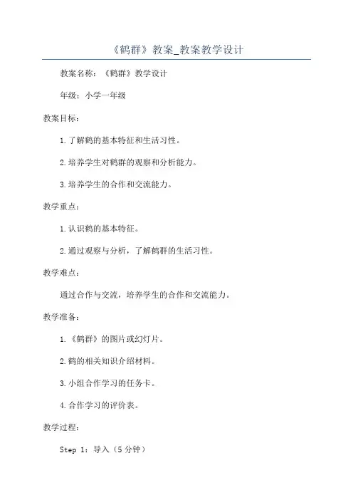 《鹤群》教案_教案教学设计