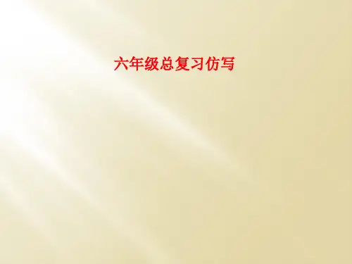 六年级总复习仿写