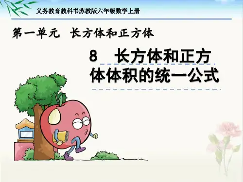 新苏教版六年级数学上册第一单元《8 长方体和正方体体积的统一公式》课件PPT