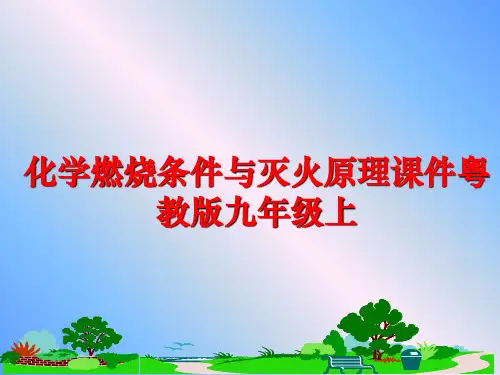 最新化学燃烧条件与灭火原理课件粤教版九年级上