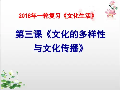 新人教版_高中政治文化的多样性与文化传播上课课件PPT