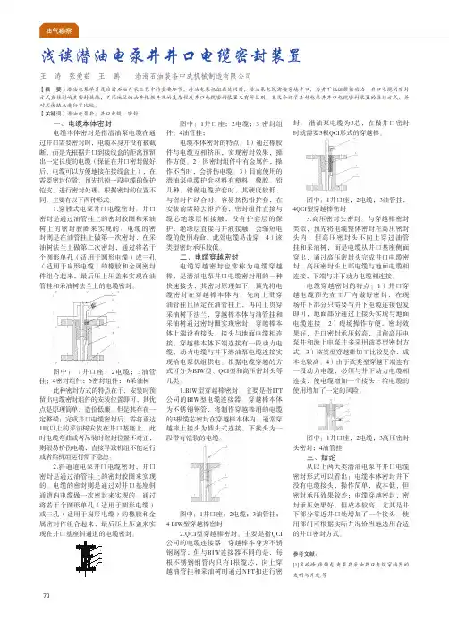 浅谈潜油电泵井井口电缆密封装置