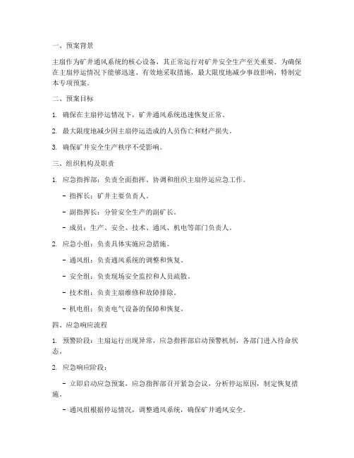 主扇停运专项预案