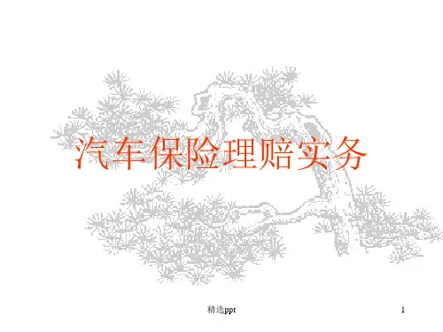 汽车保险理赔实务ppt课件