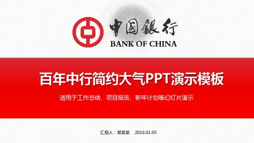 中国银行PPT模板