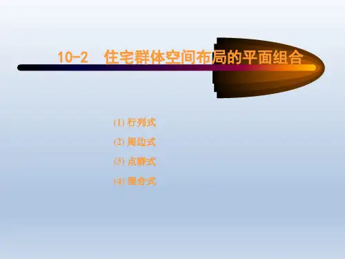 城市规划原理：住宅群体空间布局的平面组合