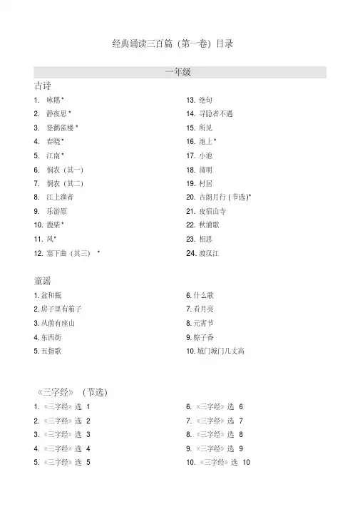 《经典诵读三百篇》目录.pdf