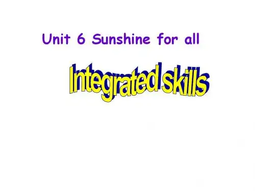 (牛津译林版)八年级英语下册课件：Unit6 Integrated skills