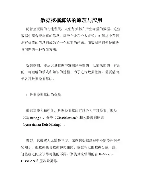 数据挖掘算法的原理与应用