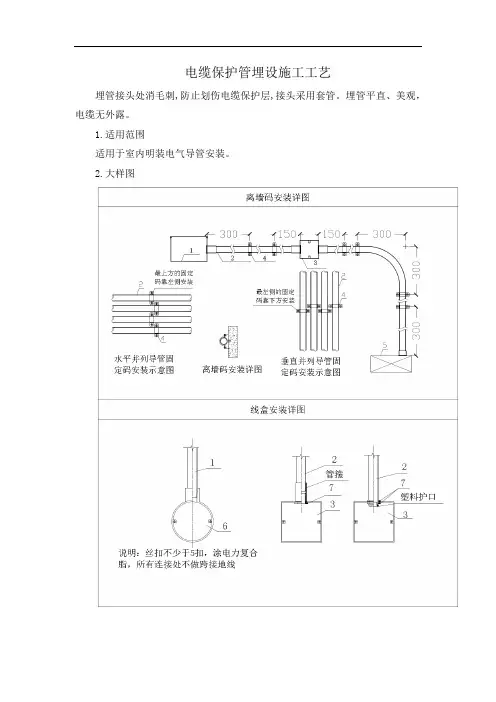 电缆保护管埋设施工工艺