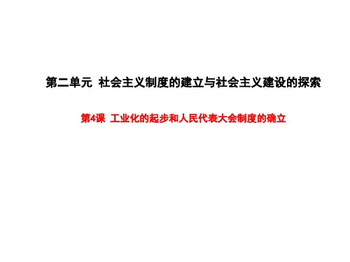 人教版八年级历史下册第4课 工业化的起步和人民代表大会制度的确立课件(共24ppt)