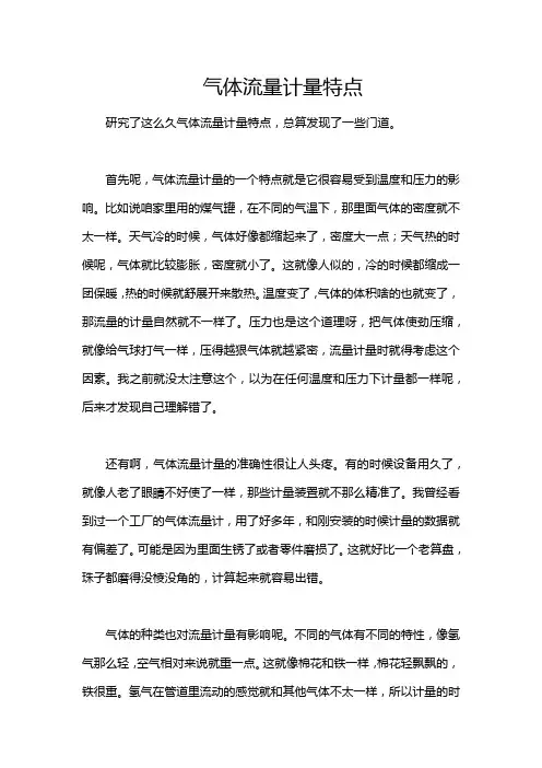 气体流量计量特点