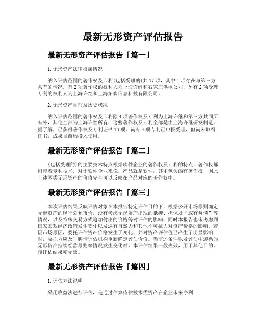 无形资产评估报告