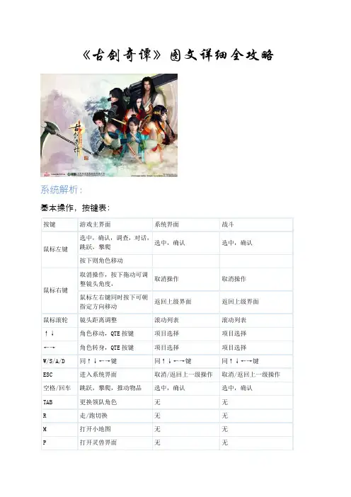 古剑奇谭图文详细全攻略