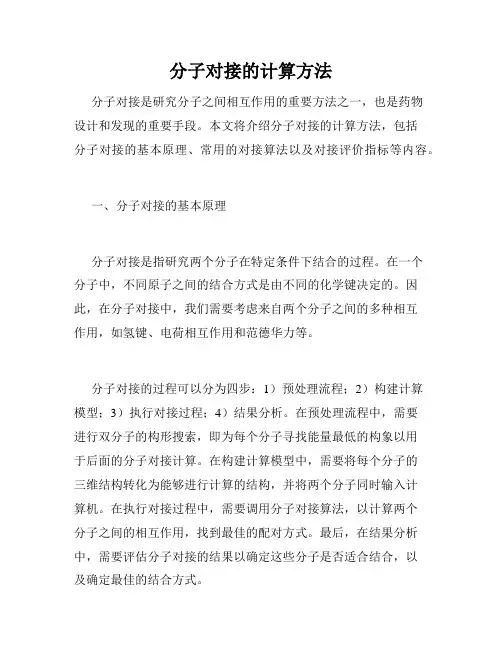 分子对接的计算方法