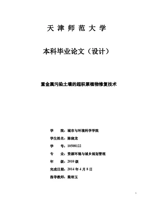 重金属复合污染土壤的超积累植物修复技术