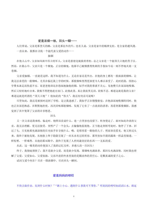 2010年全国各地中考满分作文大全(共280篇Word版)正文部分1祥解