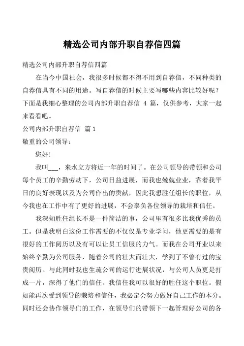 精选公司内部升职自荐信四篇_1