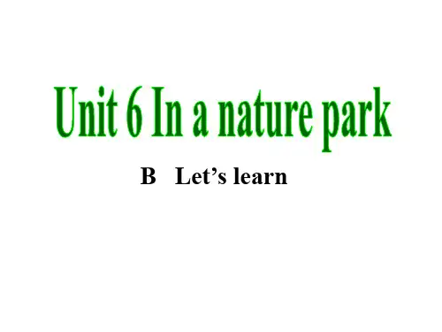 2014年新版pep小学英语五年级上册unit-6-in-a-nature-park--Part-B-课件