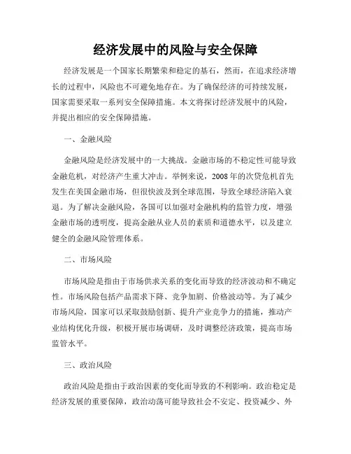 经济发展中的风险与安全保障