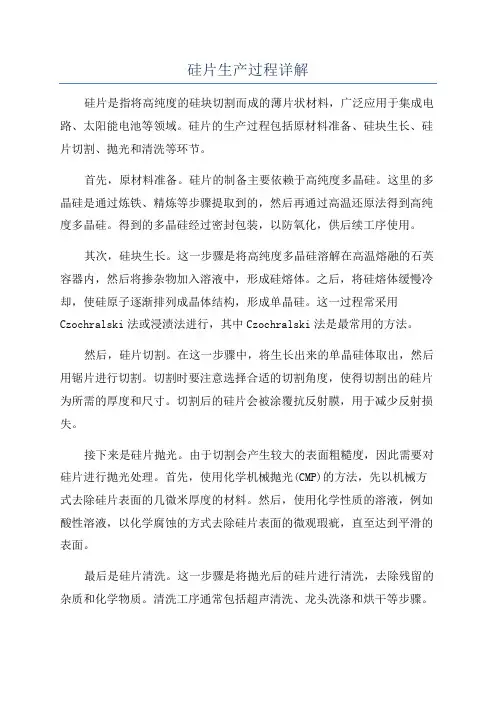 硅片生产过程详解
