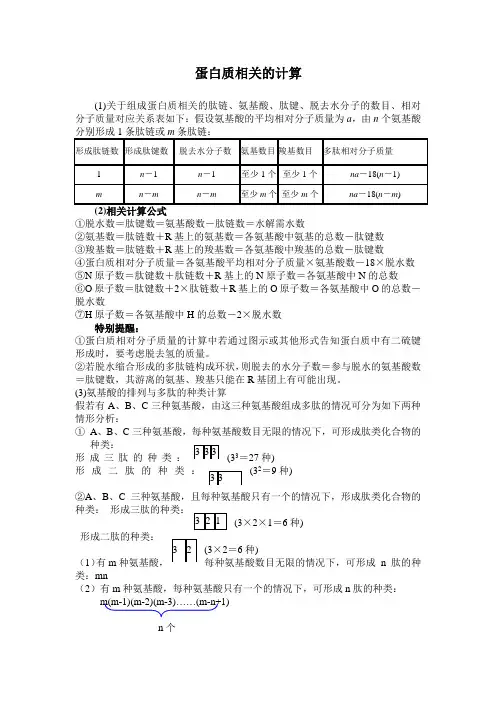 蛋白质相关的计算