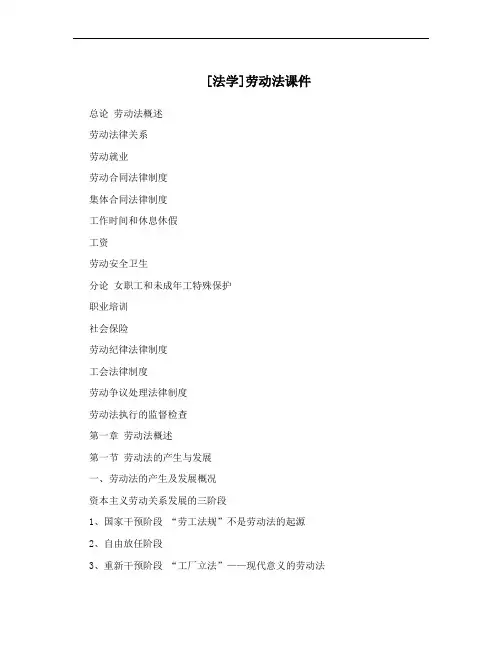 [法学]劳动法课件