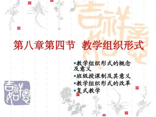 10  第八章第四节  教学组织形式