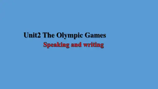 人教高中英语必修2Unit2 Using Language (1)高中英语优质公开课