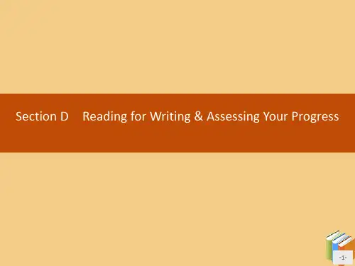 2020新教材高中英语UNIT4HistoryandtraditionsSectionDReadingforWriting