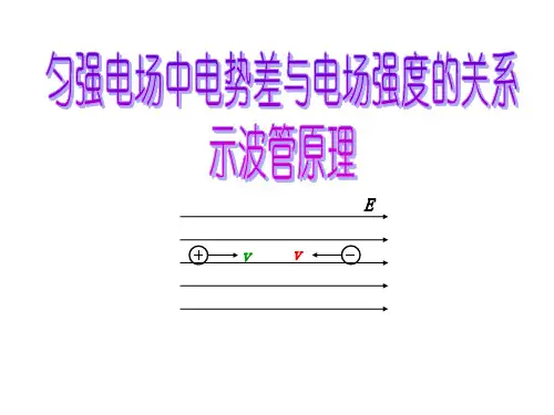 匀强电场中电势差与电场强度的关系 示波管原理(精编)