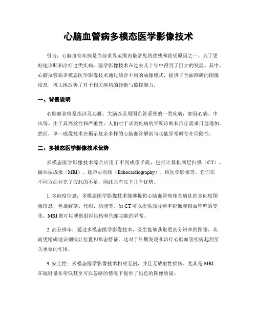 心脑血管病多模态医学影像技术