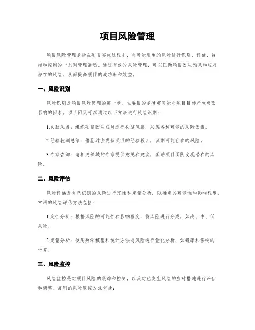 项目风险管理