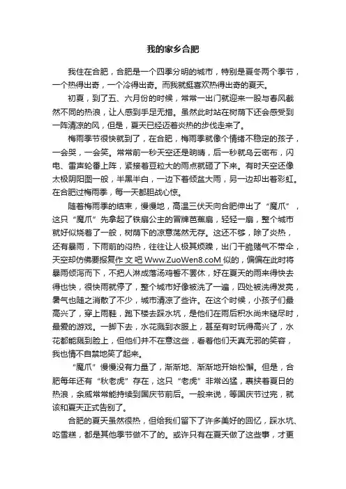 我的家乡合肥