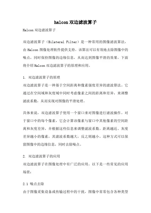 halcon双边滤波算子