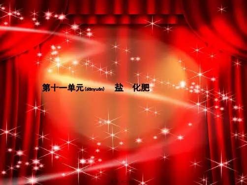 中考化学总复习 第11单元 盐 化肥课件