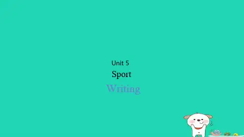 九年级下Module3Unit5Writing牛津深圳版
