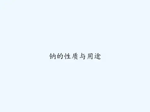 钠的性质与用途 PPT