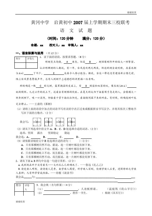 2007年黑龙江省公务员录用考试申论A卷 .doc