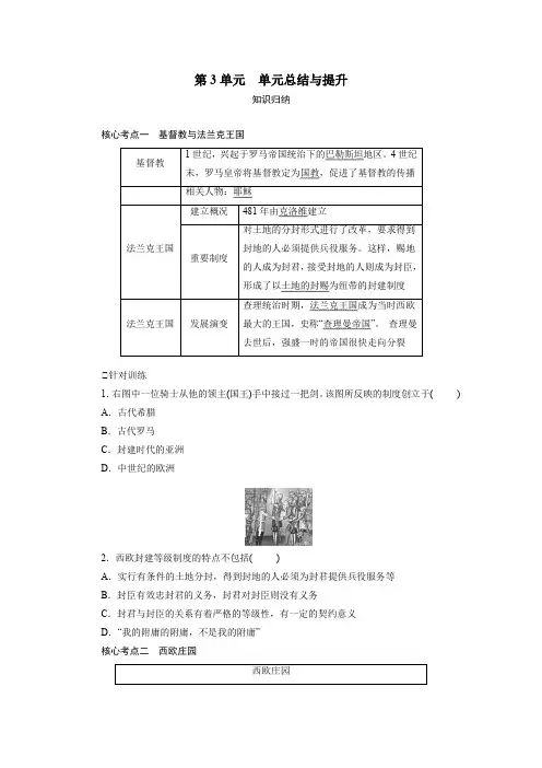 第3单元单元总结与提升2021-2022学年部编版九年级历史上册