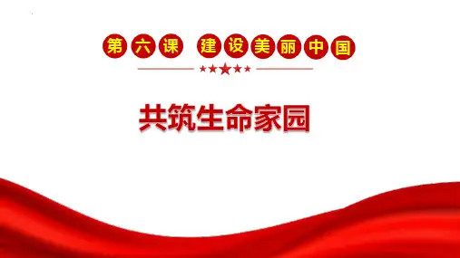 最新部编版道德与法治九年级上册《共筑生命家园》优质教学课件