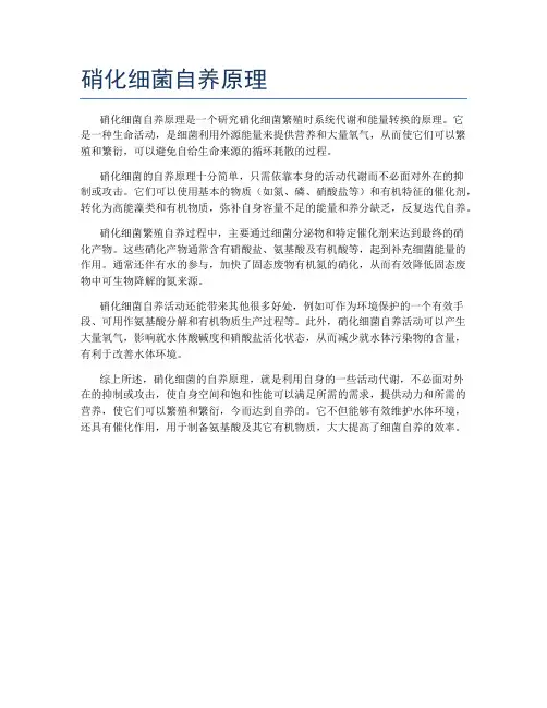 硝化细菌自养原理