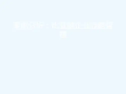 案例分析：比亚迪企业战略管理