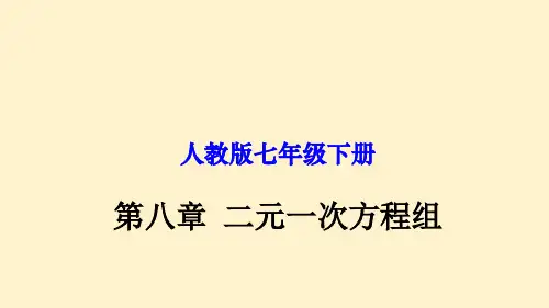 第八章 二元一次方程组 七年级数学下册单元复习(人教版)
